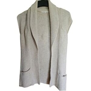 Old Navy Small Beige Open Knit Cardigan Boho Coastal Cowgirl Crochet Knit 90s